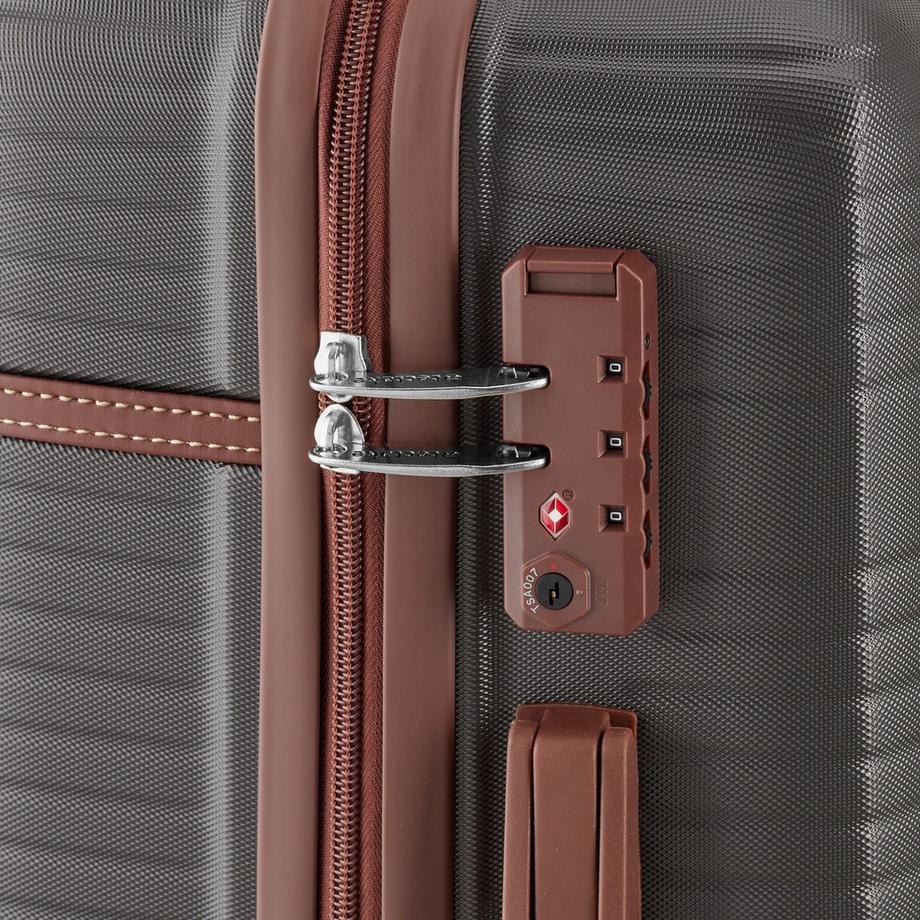 Tectake  Reisekofferset Madison 13-teilig, Hartschalen aus robustem ABS-Kunststoff TSA-Sicherheitszahlenschloss 