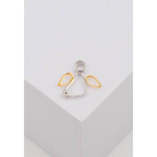 MUAU Schmuck  Engel Anhänger Bicolor Gelb-/Weissgold 750 Diamant 0.0075ct. 13x15mm 