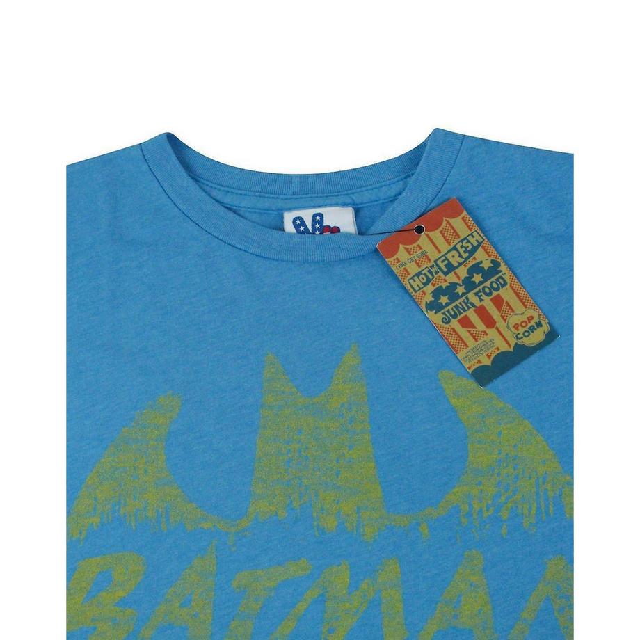 Junk Food Batman Logo Crackle Effekt Regular Fit T-Shirt  