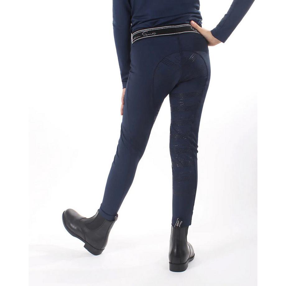 Brandless  QHP RIDING TIGHTS EDEN FULL GRIP JUNIOR NAVY 