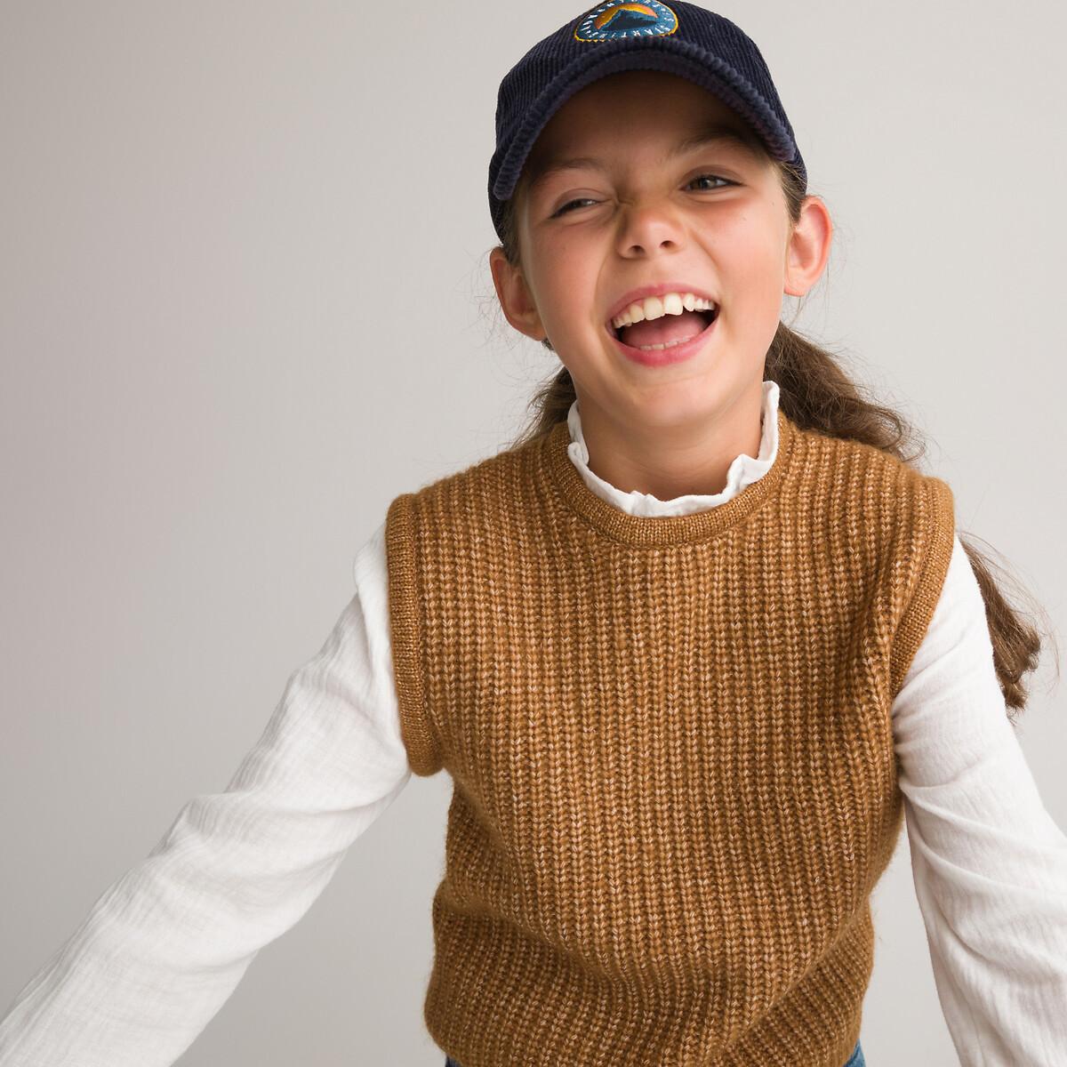 Image of 2-in-1-pullover Mit Rundem Ausschnitt Mädchen Braun 126