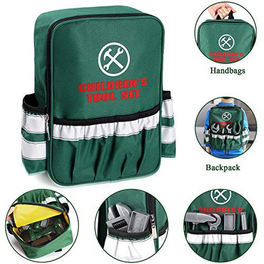 Activity-board  32teiliges Kinder Werkzeug Spielzeug Set mit Werkzeugtasche Bohrer Spielzeug Werkzeugkiste Werkzeug 