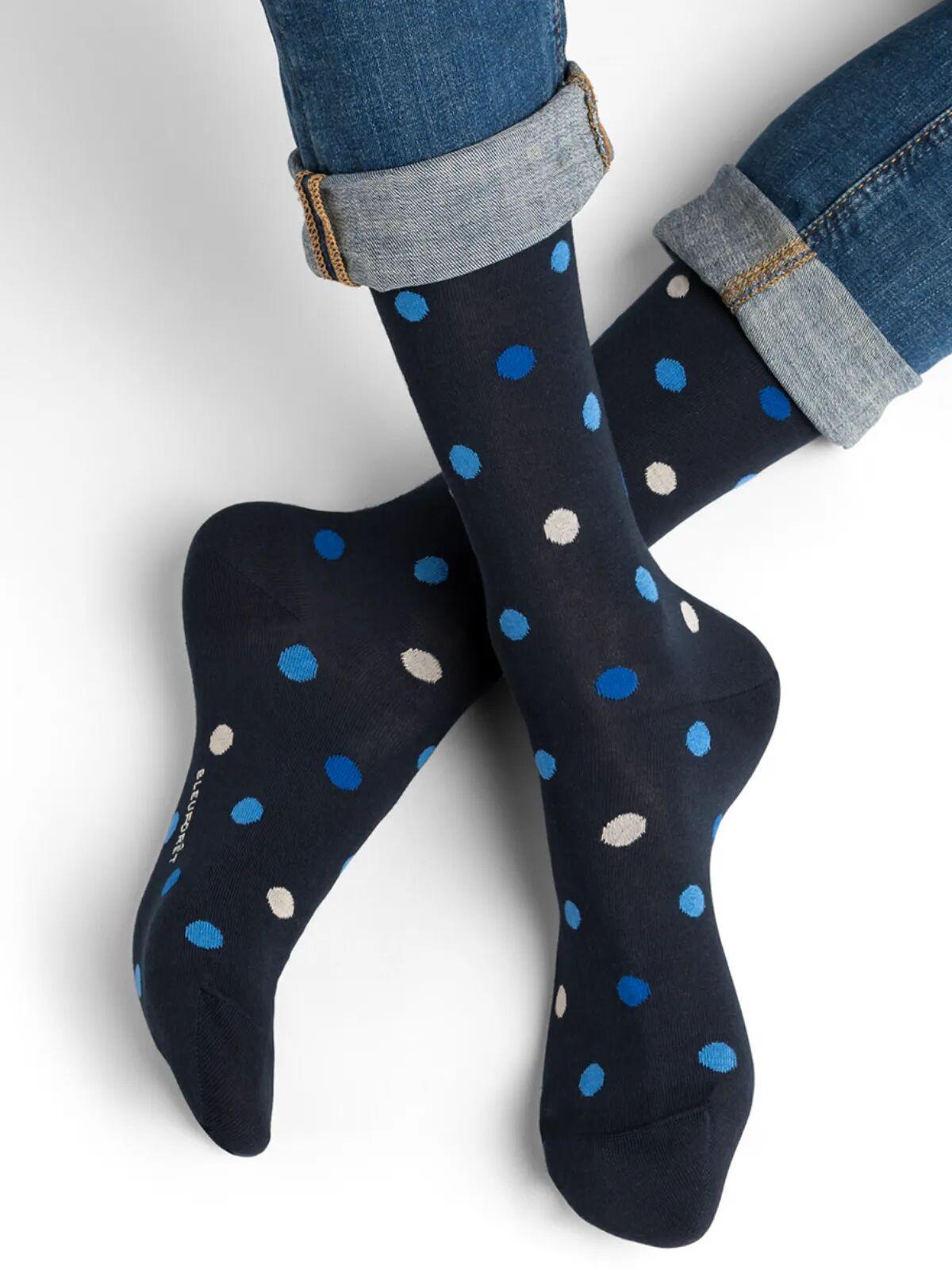 BLEU FORET Gepunktete Socken  