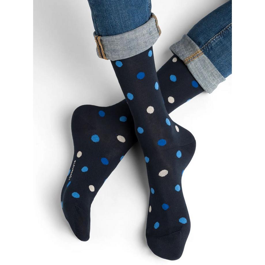 BLEU FORET Gepunktete Socken  
