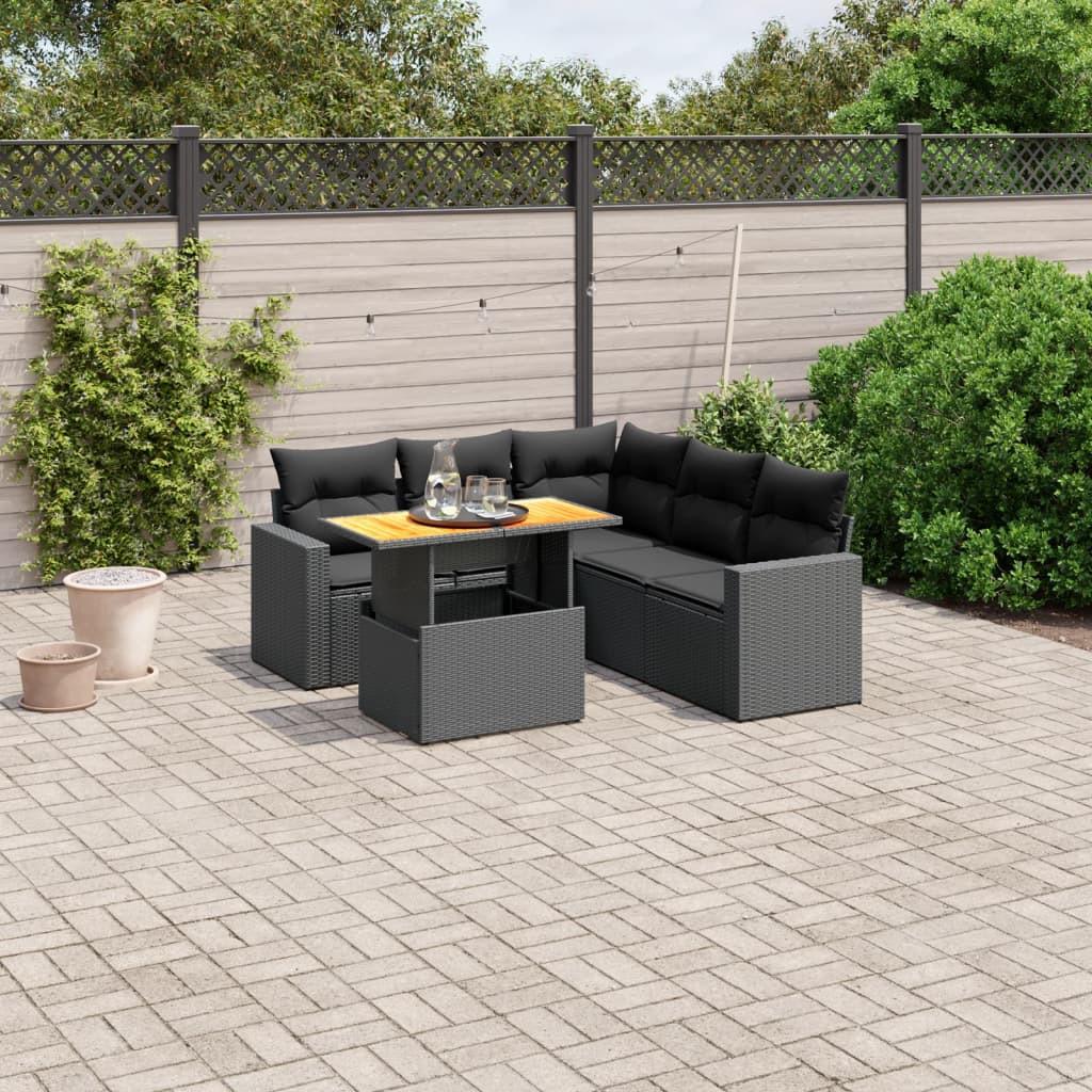 VidaXL set divano da giardino Polirattan  