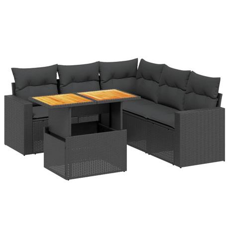 VidaXL set divano da giardino Polirattan  