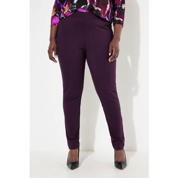 Pantalon en point de Rome Sienna, coupe slim et taille élastique