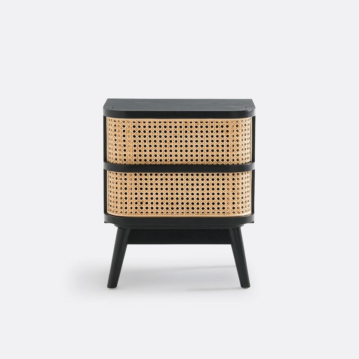 La Redoute Intérieurs Nachttisch Laora mit 1 Rattanschublade  