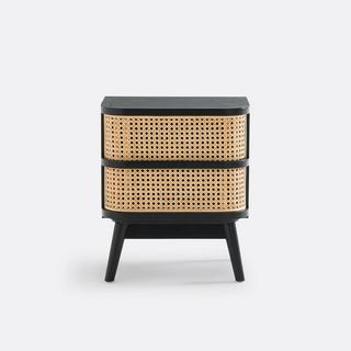 La Redoute Intérieurs Nachttisch Laora mit 1 Rattanschublade  