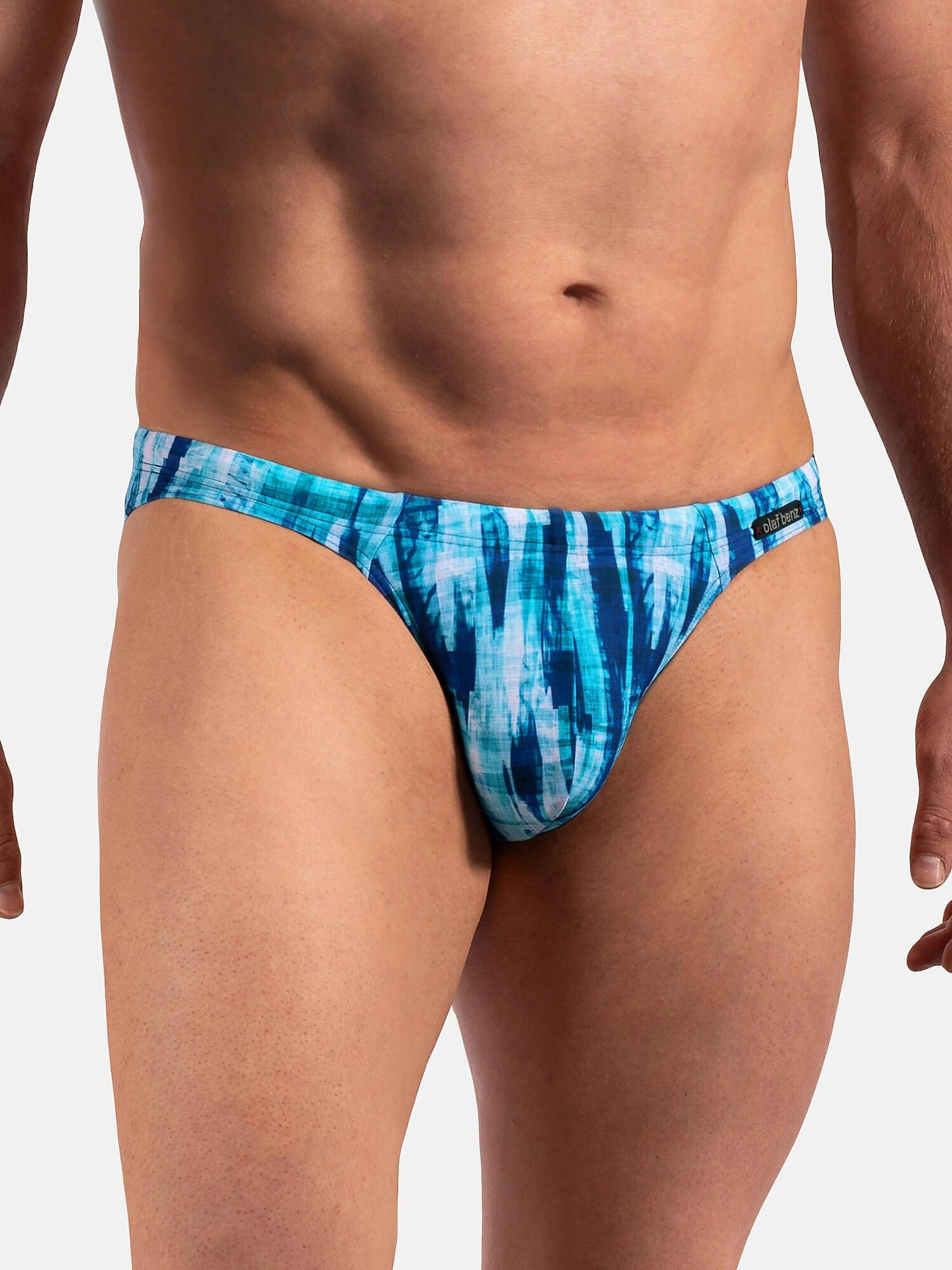 Image of Bade-slip Mit Beinausschnitt Unisex Blau S