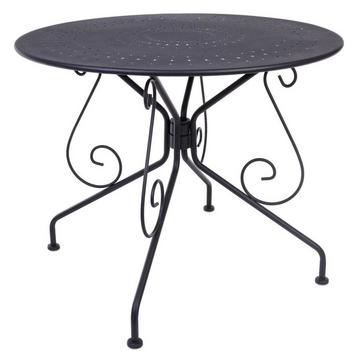 Table de jardin Etienne ronde 90x90 gris foncé