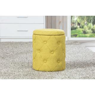 mutoni Tabouret Roxas avec boutons jaune-vert  