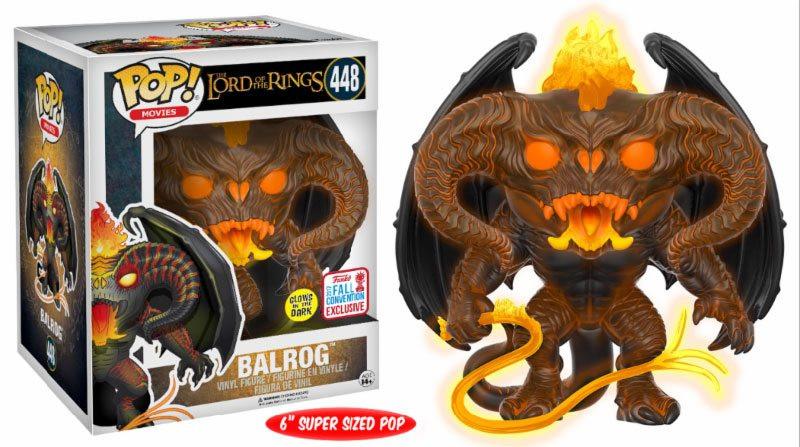 Funko  Herr der Ringe Super Sized POP! Movies Vinyl Figur Balrog  Fall Convention Exclusive 