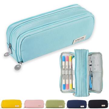 Trousse à crayons Trousse à crayons pour adolescents 3 compartiments, Trousse à crayons de grande capacité pour l'école et le bureau