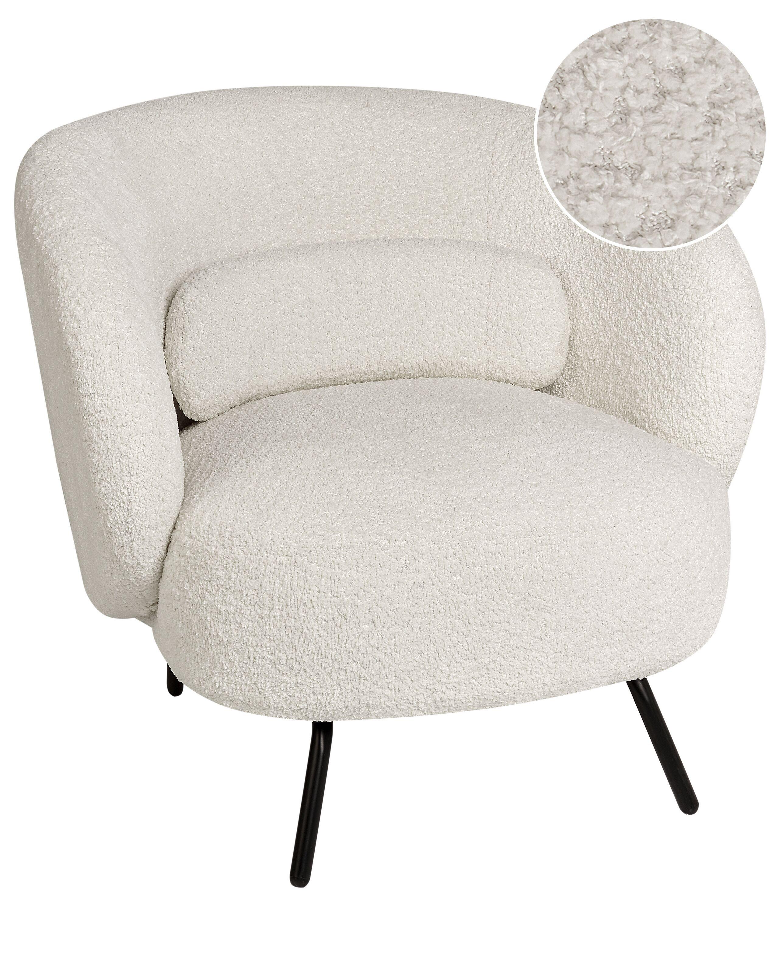 Beliani Fauteuil en Bouclé Moderne MAKELA  