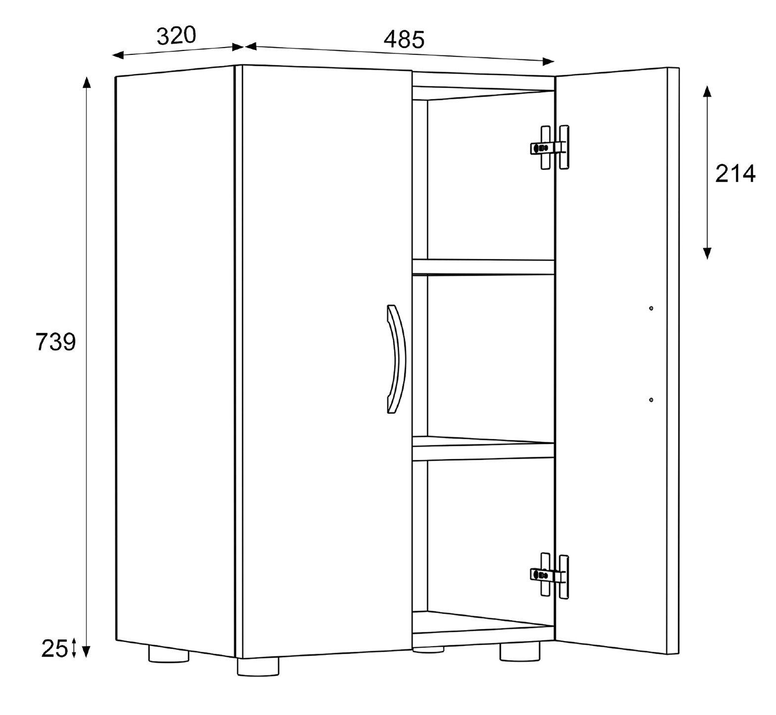 VCM Bois Grande armoire à chaussures Commode à chaussures Étagère à chaussures Bottes Grande Ulas 3 compartiments  