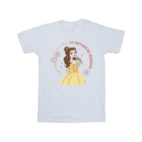 Disney  Beauty And The Beast I'd Rather Be Reading TShirt 