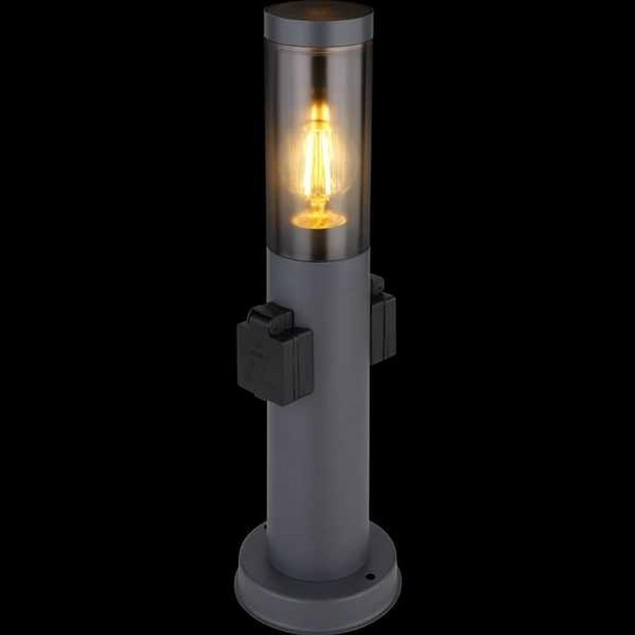 mutoni Lampe d'extérieur Boston inox anthracite 13x13x45  