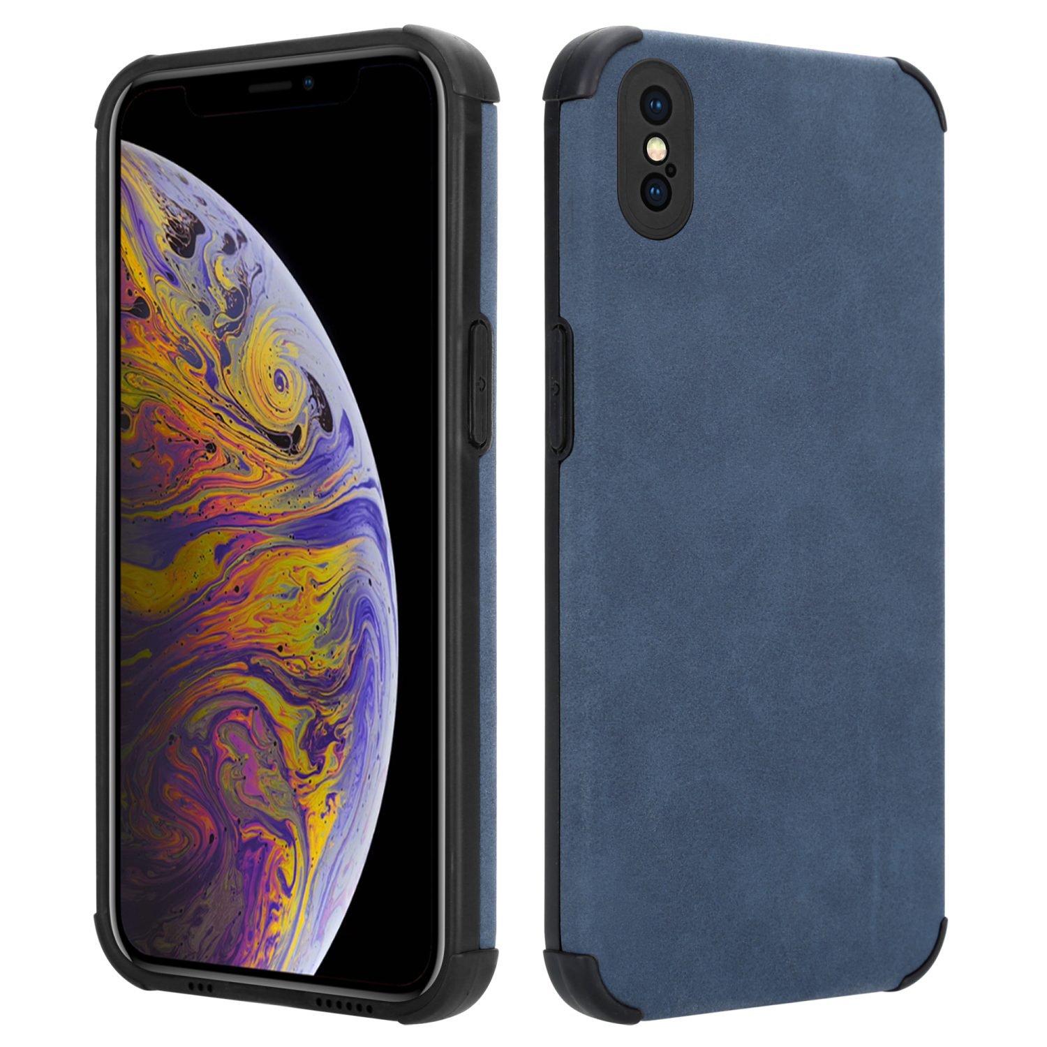 Cadorabo  Hülle für Apple iPhone X  XS mit Kunst-Wildleder Rückseite 