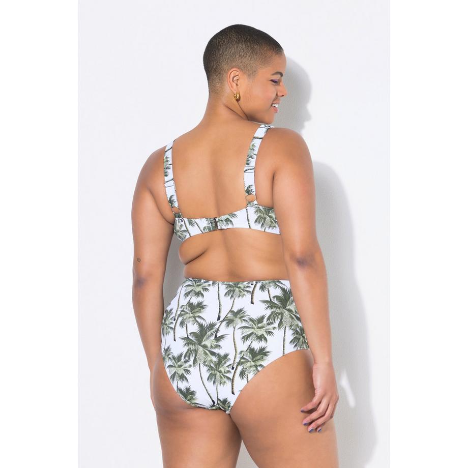 Studio Untold Bas de bikini taille haute imprimé palmiers Shaping  