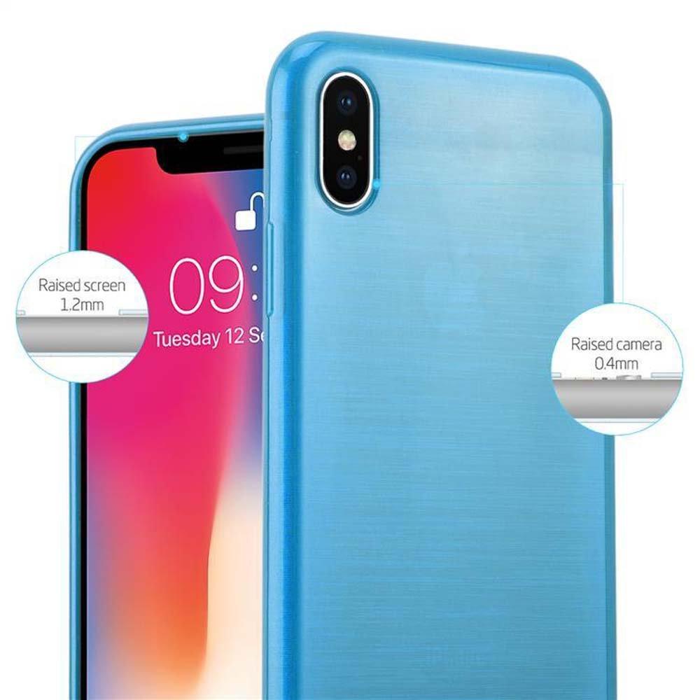 Cadorabo  Housse compatible avec Apple iPhone X / XS - Coque de protection en silicone TPU flexible au design brossé 