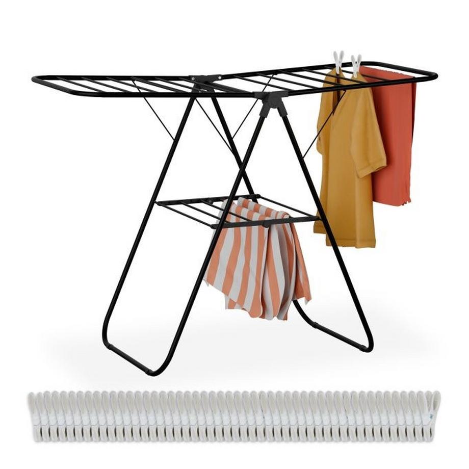 Northix  Zusammenklappbarer Wäscheständer mit mehreren Paaren 