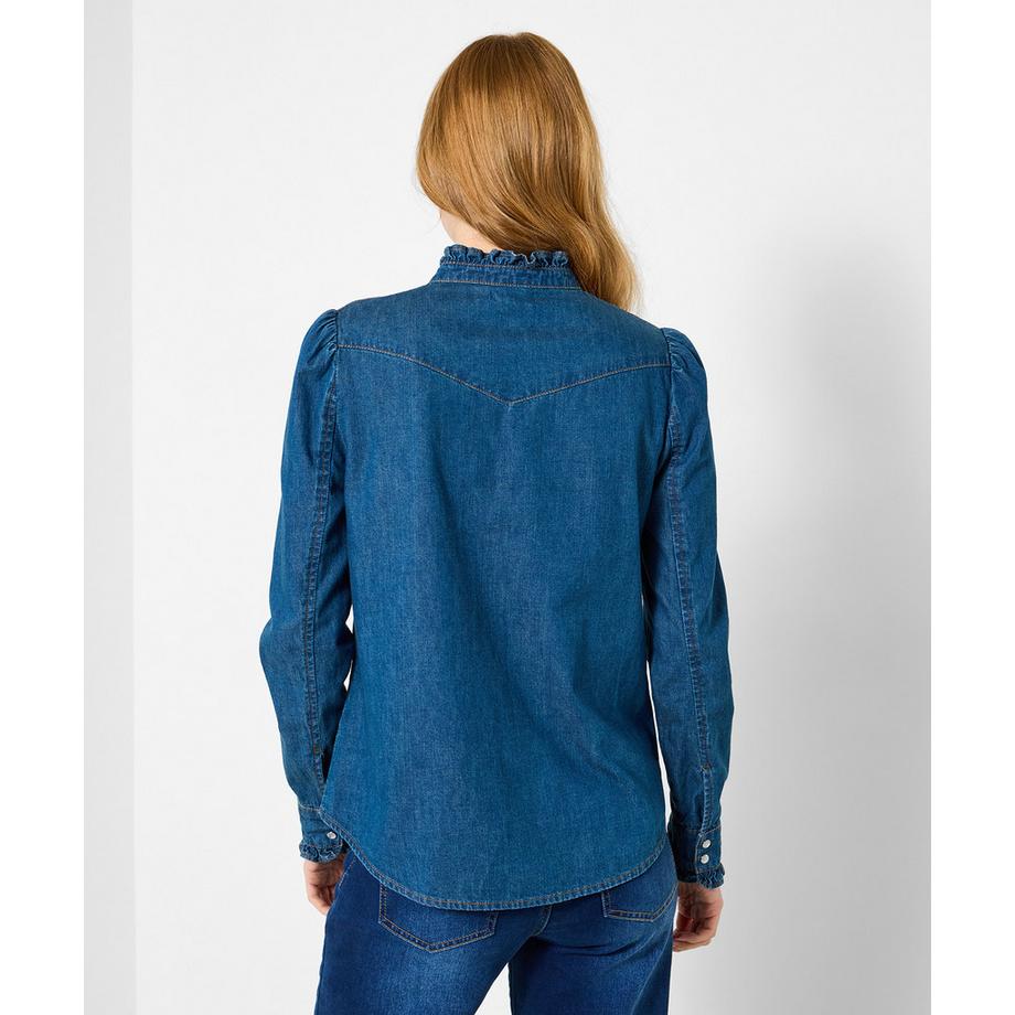Joe Browns Jeansbluse Rüschenkragen  