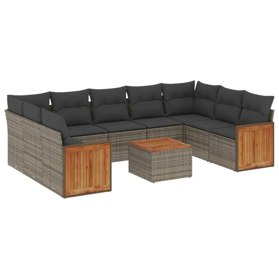 set divano da giardino Polirattan