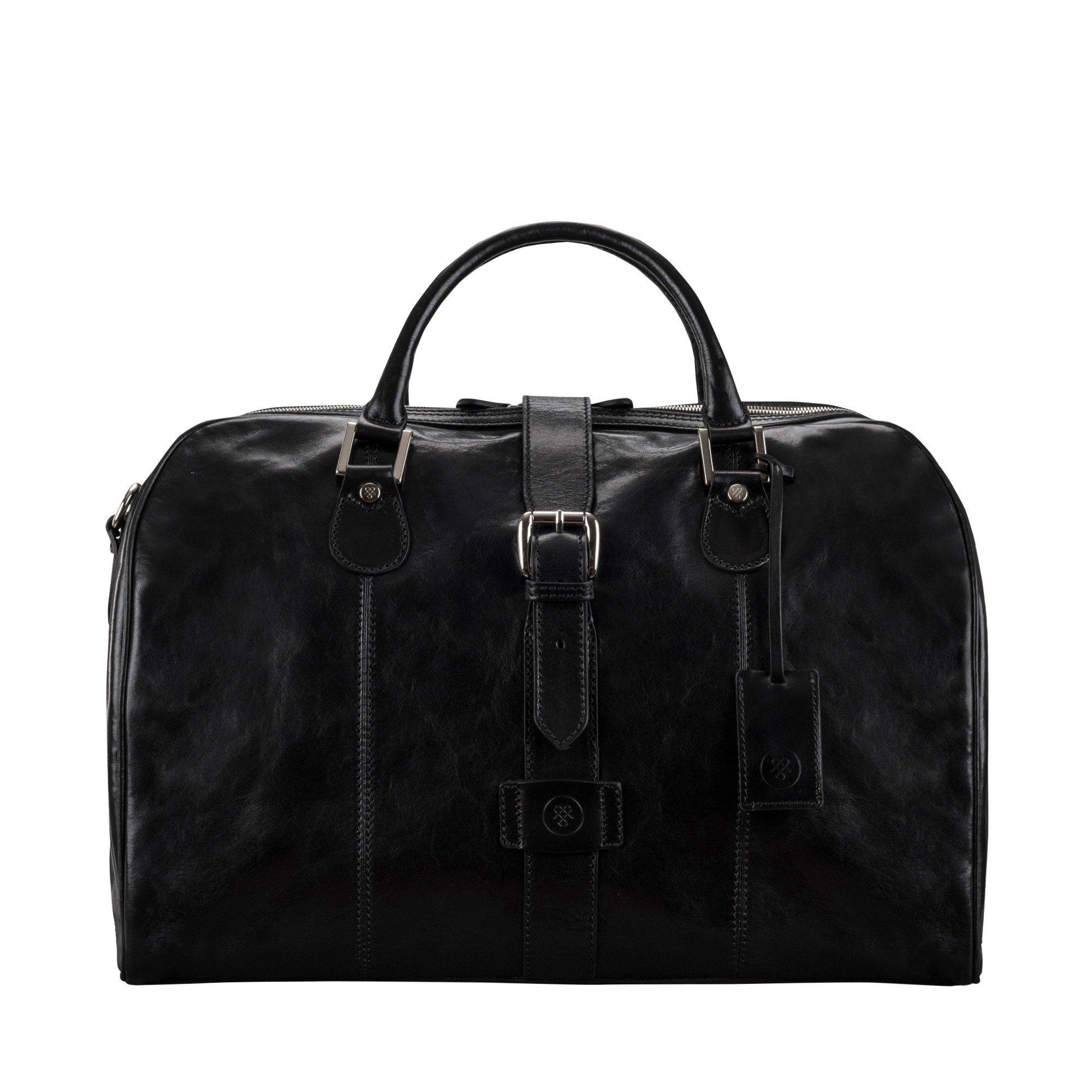 Image of Farini - Leder Reisetasche In Handgepäckgröße Unisex Schwarz ONE SIZE
