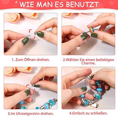 Activity-board  Schmuck Handwerk Kits Charme Armband Handwerk Kit Geschenke DIY Schmuck machen Kit Spielzeug für Kinder Erwachsene Schmuck machen Kit Perle Schlange Halskette 