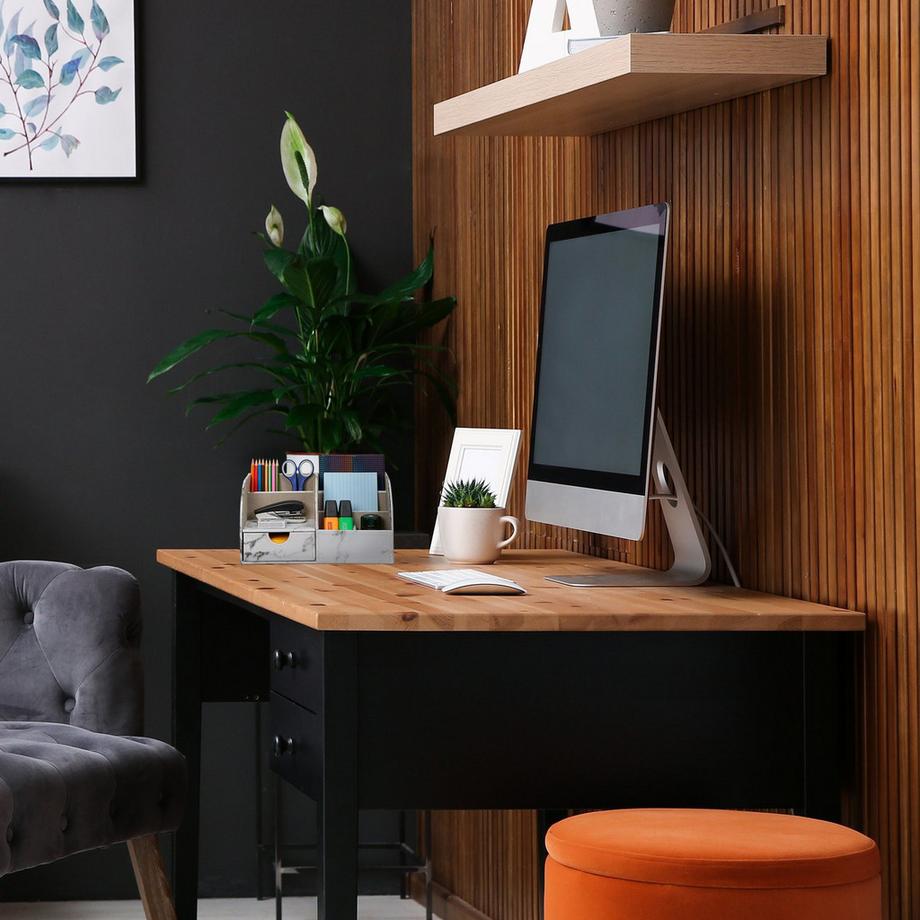 Northix Organizzatore da scrivania effetto marmo  