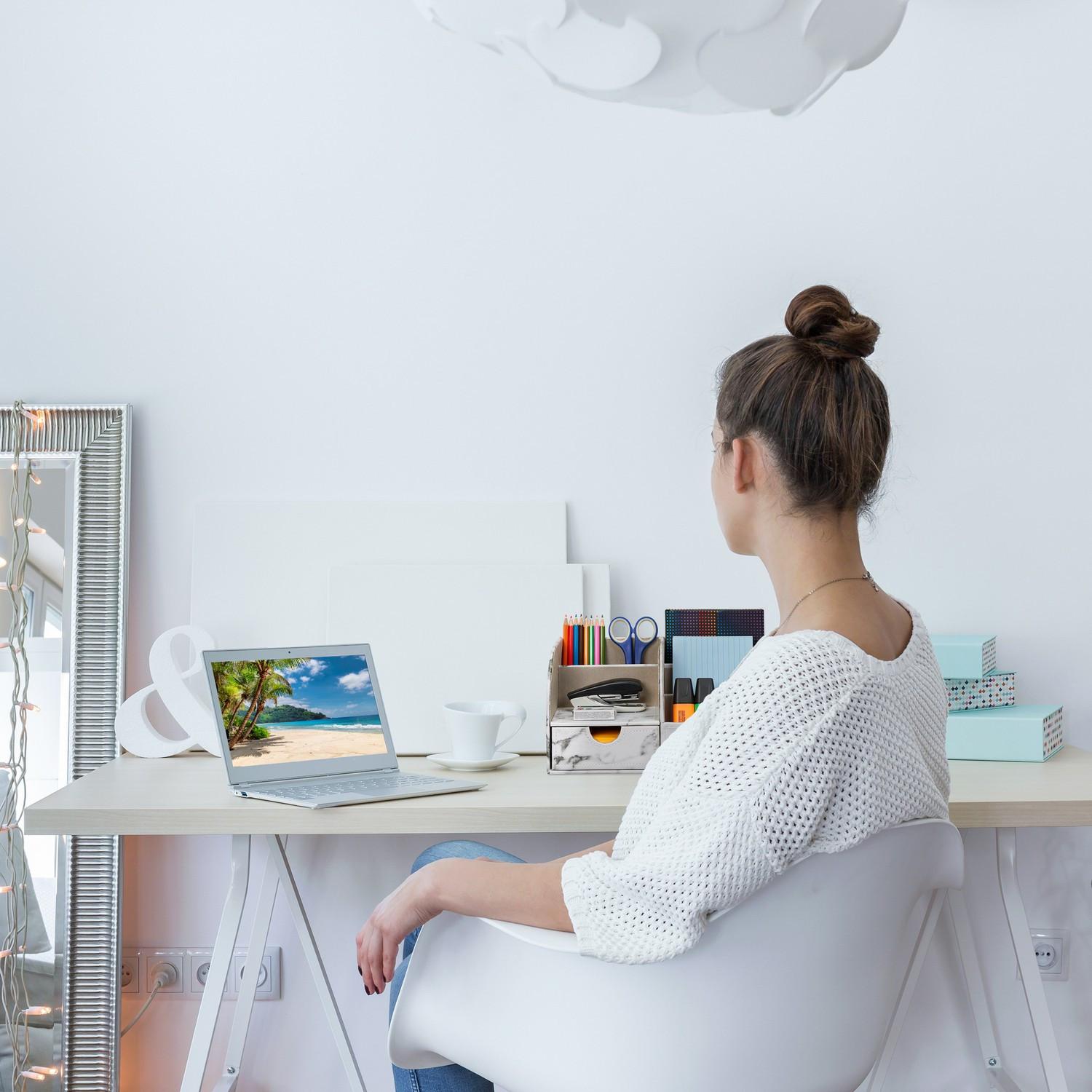 Northix Organizzatore da scrivania effetto marmo  