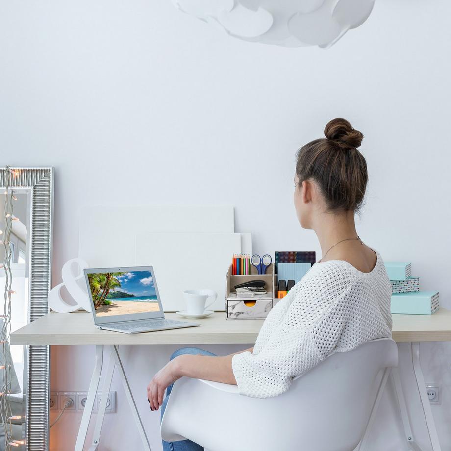 Northix Organizzatore da scrivania effetto marmo  