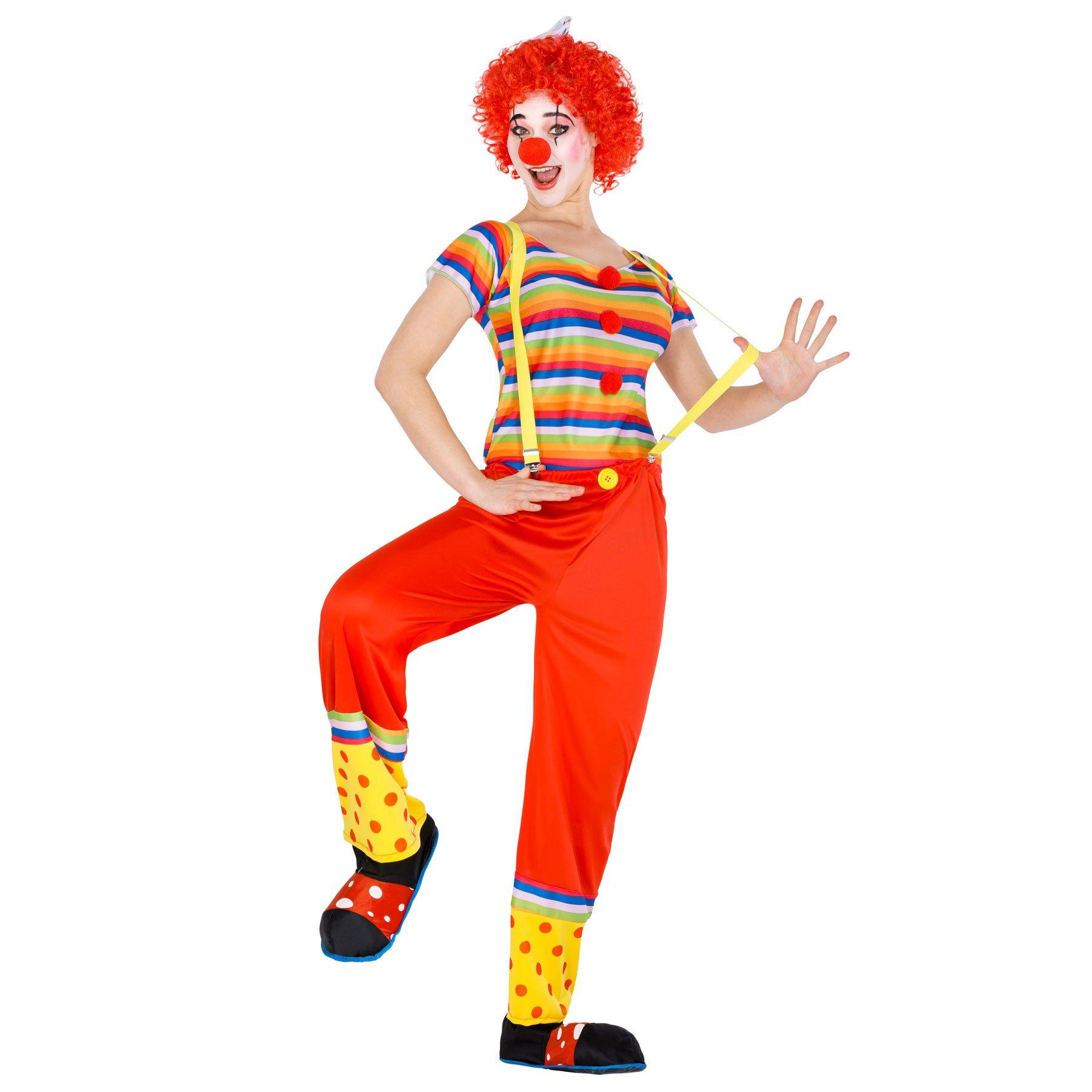 Image of Frauenkostüm Clown Leonie Rot