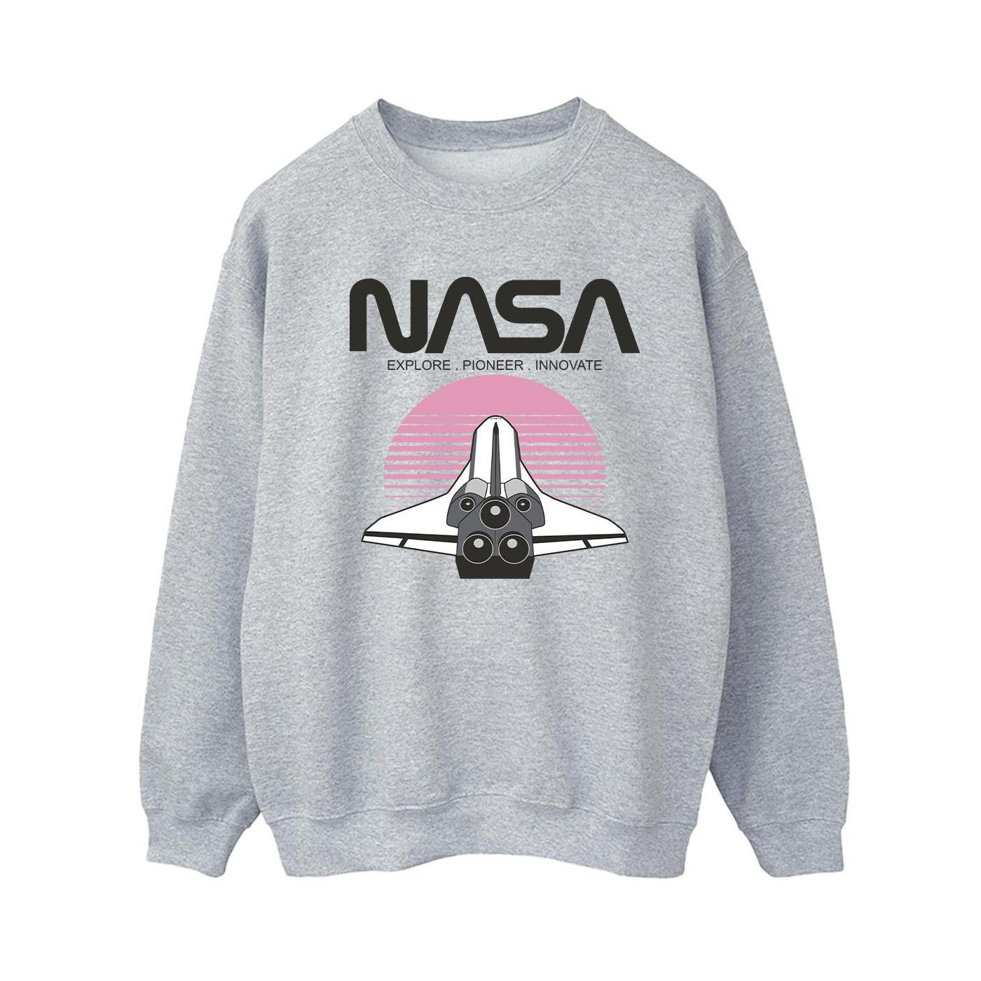 Image of Space Shuttle Sunset Sweatshirt Damen Grau XXL