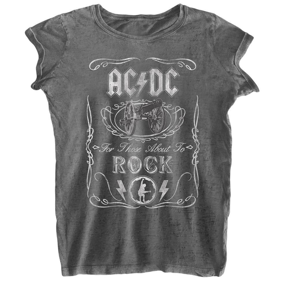 Image of Acdc Cannon Swig Tshirt Damen Grau XXL