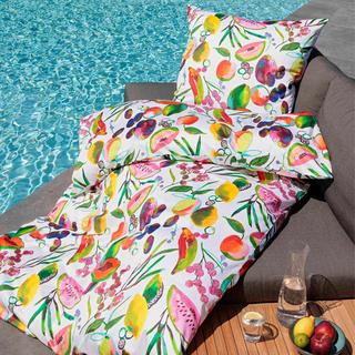 Janine Modern Art S Pack de 1 Linge de lit réversible en satin  