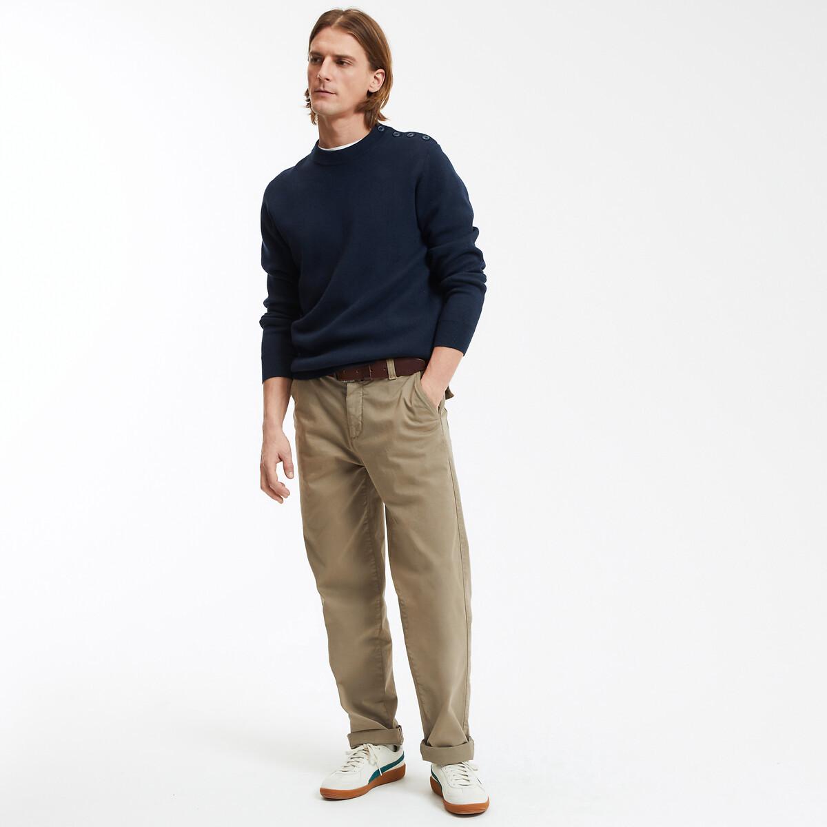 La Redoute Collections Maglione a Maglia Fine Girocollo con Bottoni sulla Spalla  