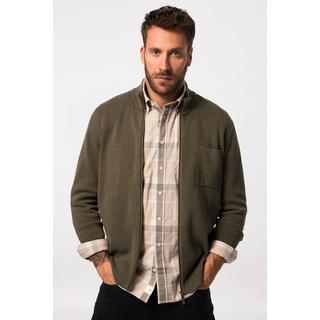 JP1880  Cardigan in maglia lavorata con stile vintage, collo alto 