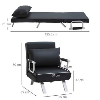 HOMCOM Chaise de couchage  