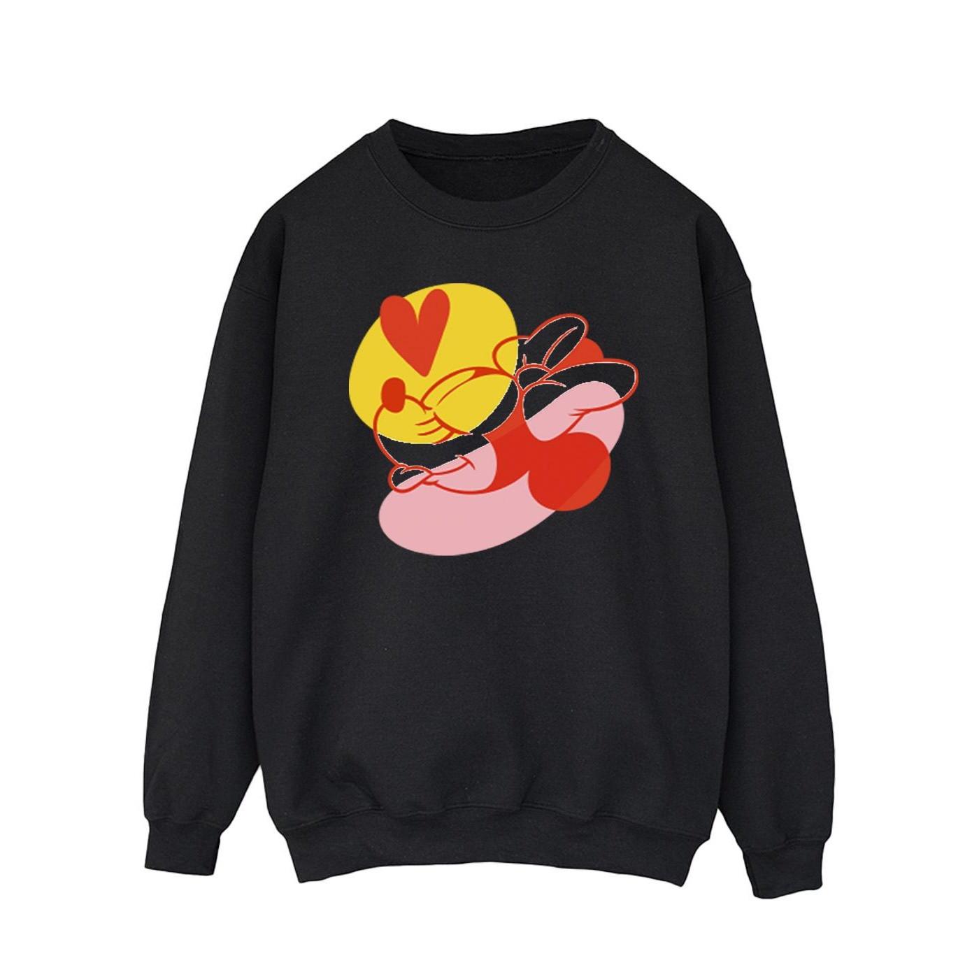 Image of Minnie Mouse Tongue Heart Sweatshirt Herren Schwarz S