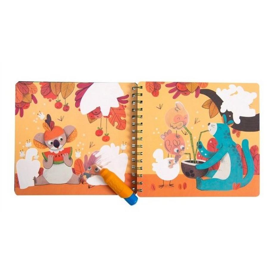 Moulin Roty  Malbuch mit Zauberpinsel, Dans la Jungle, Moulin Roty 