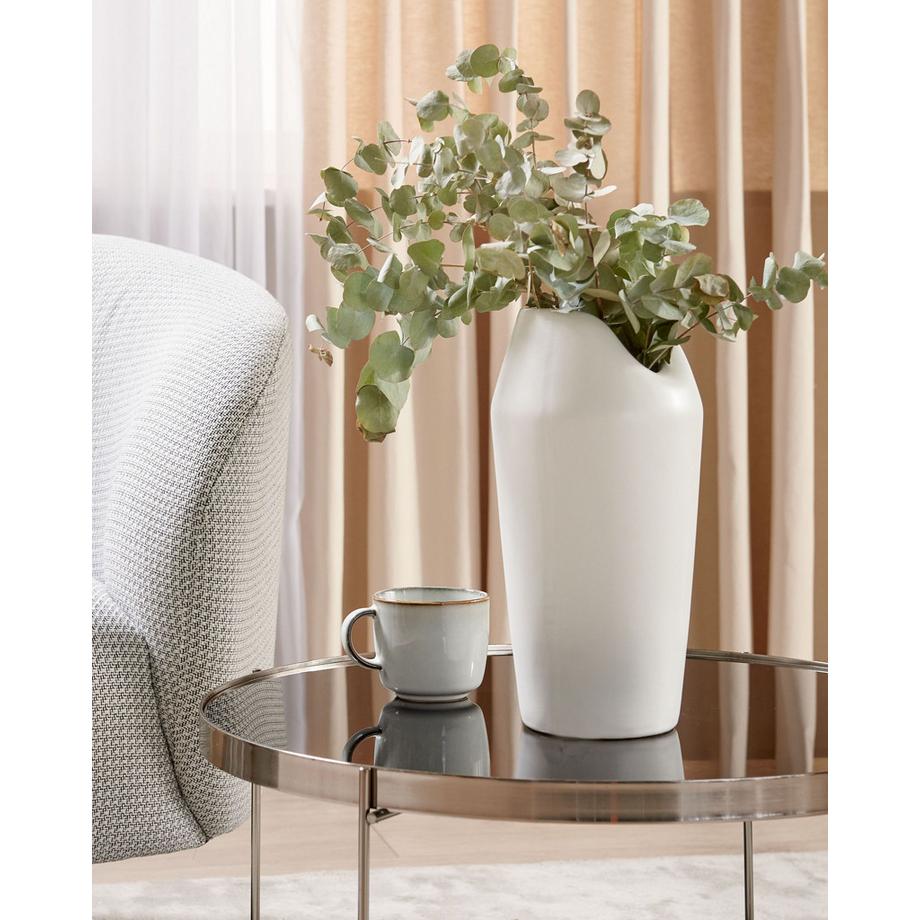 Beliani Vase décoratif en Grès Glamour APAMEA  