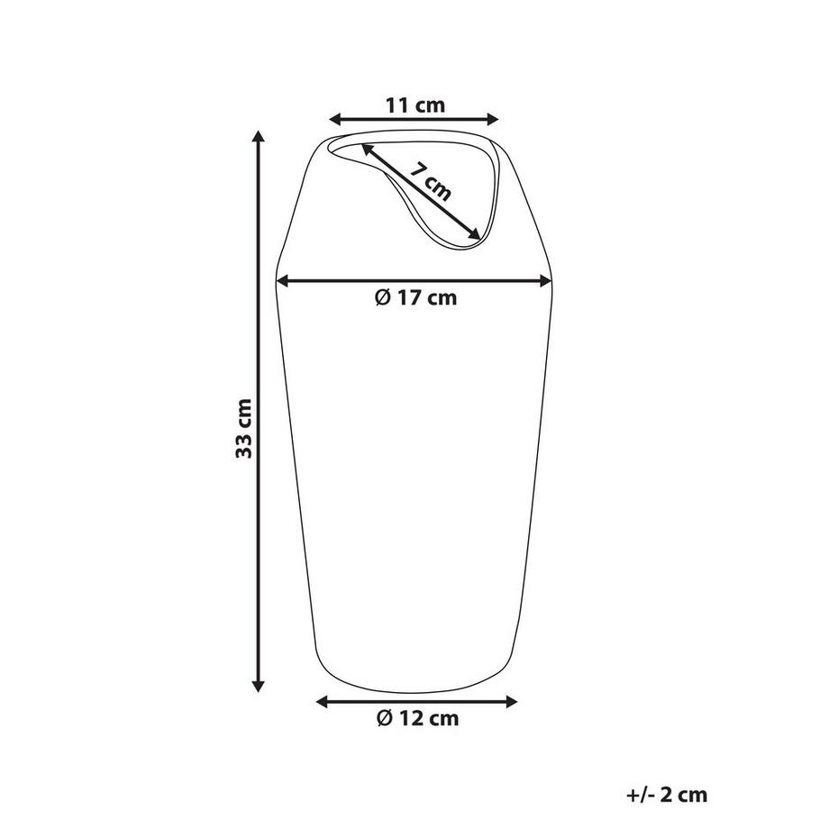 Beliani Vase décoratif en Grès Glamour APAMEA  