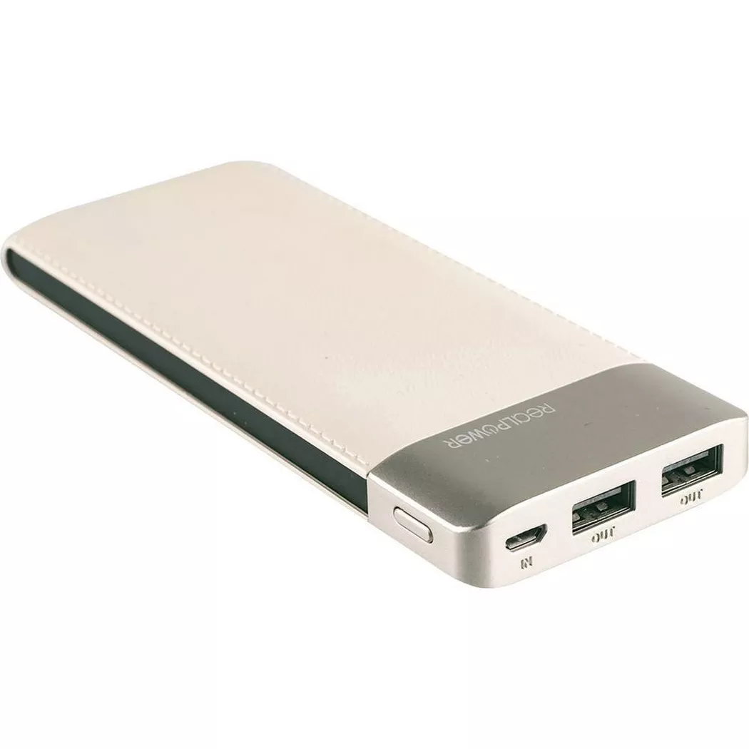 RealPower PB-8000 Powerbank 8000 mAh LiPo Champagner
