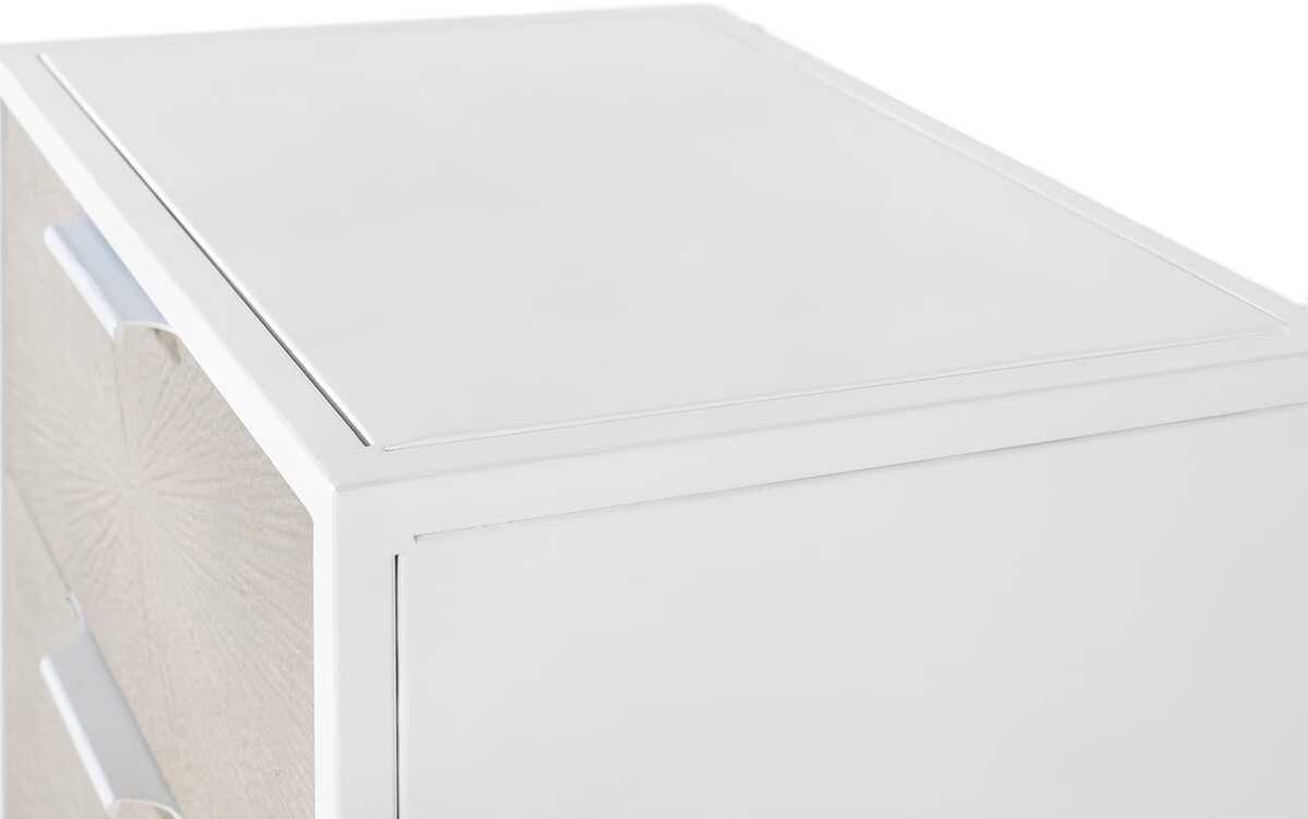 mutoni Table de nuit blanc 50x60  