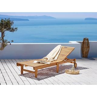 Beliani Lettino Prendisole en Legno d'acacia Classico PIETRALUNGA  