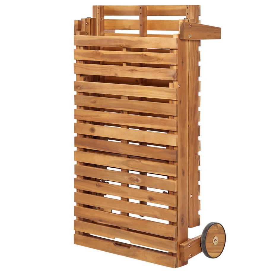 Beliani Sonnenliege aus Akazienholz  PIETRALUNGA  