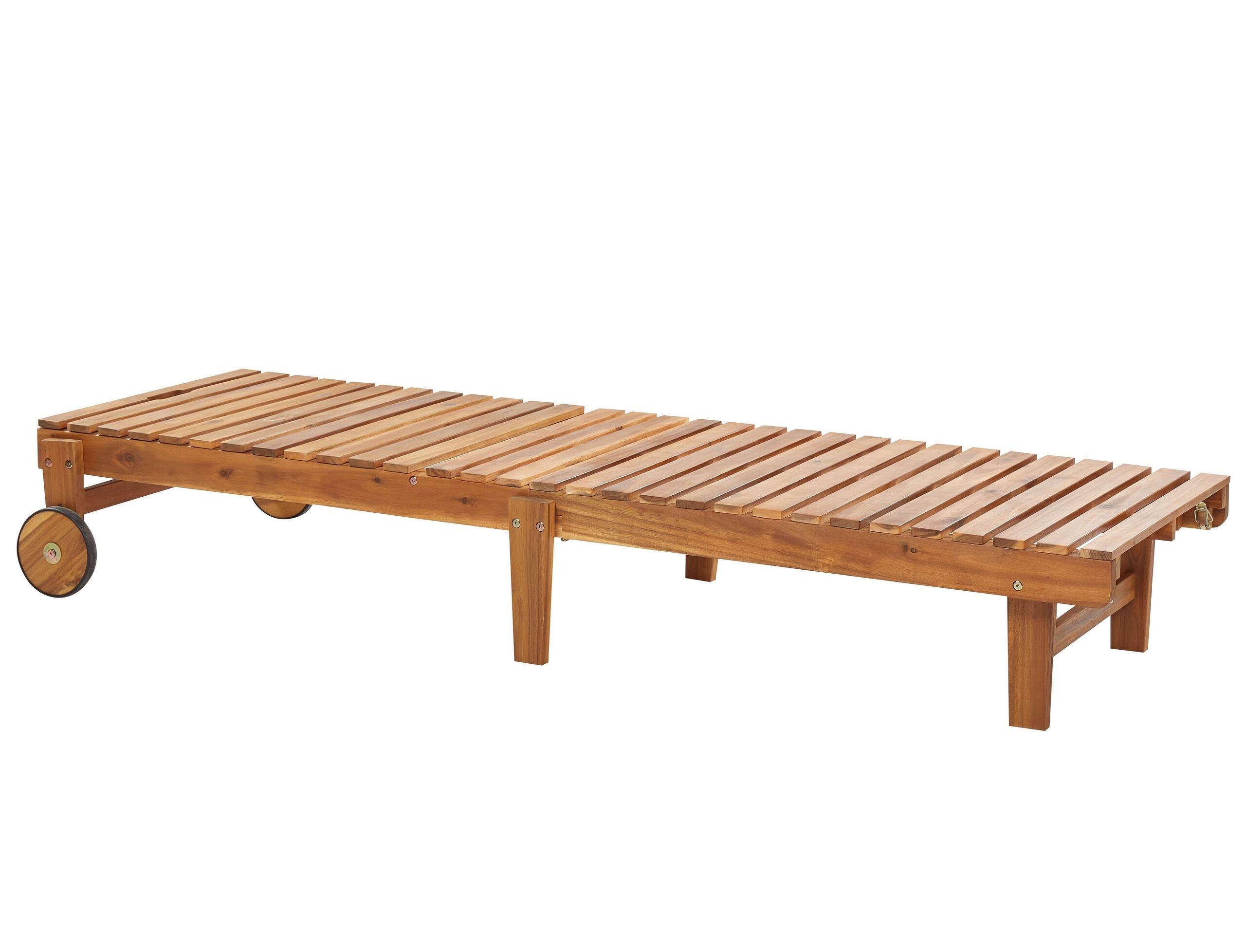 Beliani Lettino Prendisole en Legno d'acacia Classico PIETRALUNGA  