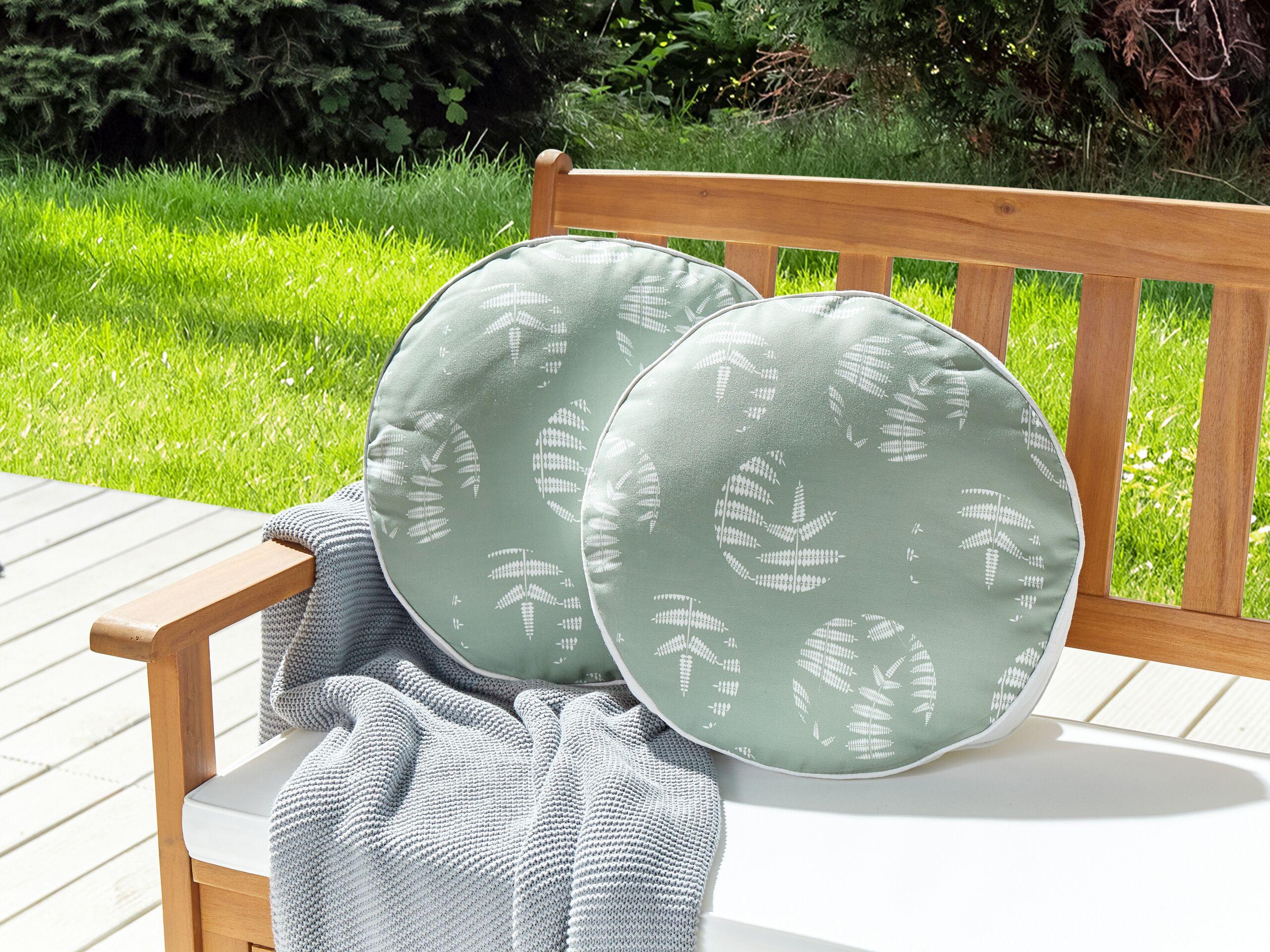 Beliani Gartenkissen 2er Set aus Polyester Modern ALASSIO  